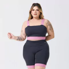 TOP + SHORT FITNESS PLUS SIZE