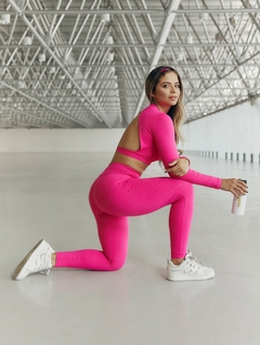 TOP COM MANGA LONGA+ LEGGING FITNES
