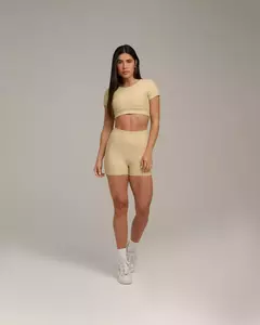 TOP CROPPED MANGA CURTA+ SHORT FITNESS - comprar online