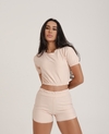 TOP CROPPED + SHORT FITNESS COM ELÁSTICO NO CÓS