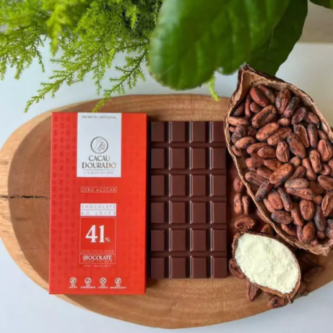 Chocolate 41% cacau, ao leite, zero açúcar - 80g