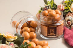 Drageado de damasco chocolate duo 56% cacau e chocolate branco low carb com café e laranja - 120g - comprar online