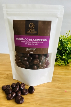 Drageado de cranberry chocolate 70% cacau low carb - 120g - comprar online