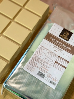 Barra de chocolate branco, zero açúcar, sem poliol, lowcarb e vegano - 1kg - comprar online