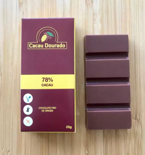 Chocolate 78% cacau, vegano e sem glúten - 25g