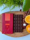 Chocolate 70% cacau - laranja e flor sal - LOW CARB - zero açúcar - 80g