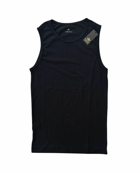 Regata Algodão Egípcio Basic Black - comprar online