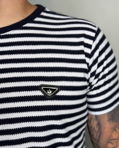 Camiseta Striped Tricoline Marine na internet
