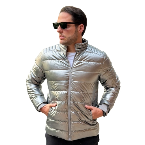 Jaqueta Puffer Metalizada Silver - comprar online