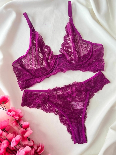 Conjunto Renda Sem Bojo – Delicadeza e Sensualidade que Envolvem  - comprar online