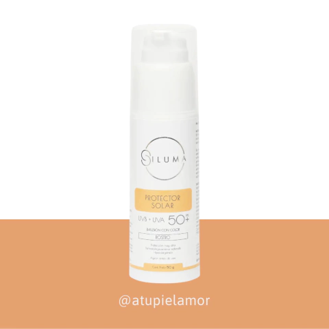 Protector Solar 50+ con color en emulsión liviana - SIluma