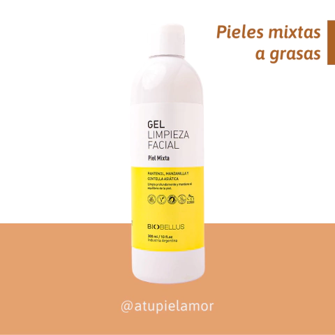 Gel de limpieza facial para piel mixta - Biobellus - comprar online