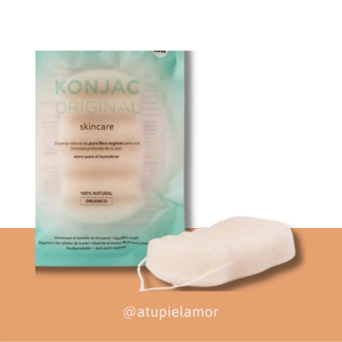 Esponja Corporal Blanca Konjac Original Natural - Coony