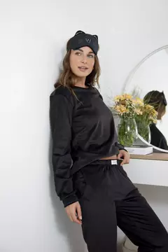 Conjunto Plush Soft Negro - tienda online
