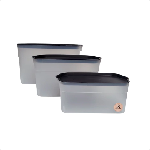 Set X3 Cajas Organizadoras Con Tapa Plástica Maxi Box Transparente Chica Mediana Y Grande - tienda online