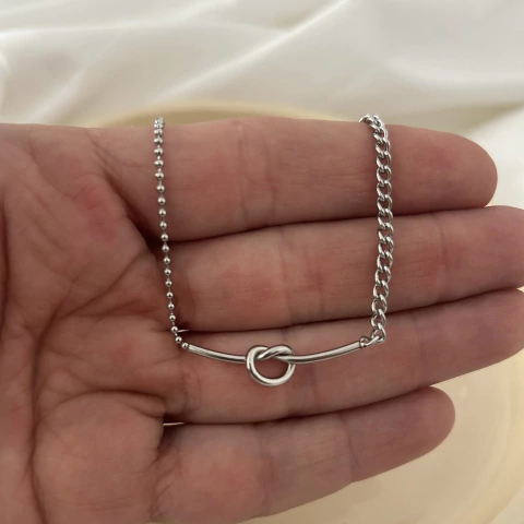 Cadenita de acero nudo - comprar online