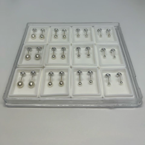 Aros abridores acero blanco (Bolitas)