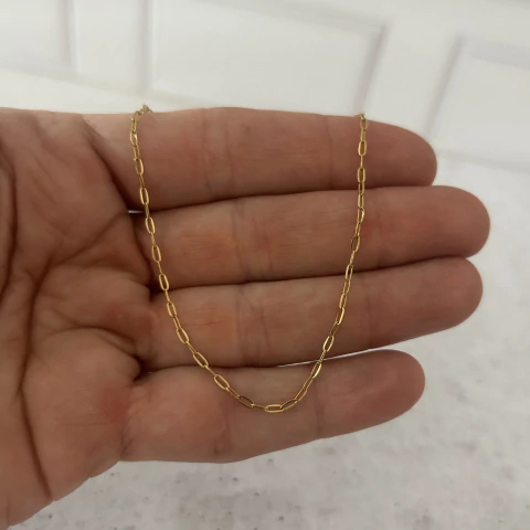 Cadenita fina de acero dorado 0.4 mm - comprar online