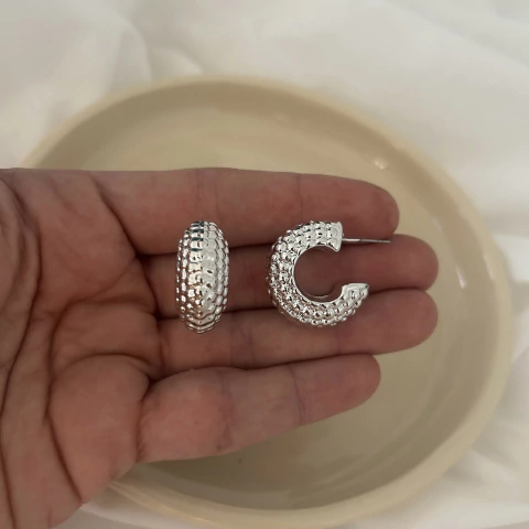 Aros Kyra plateados - comprar online