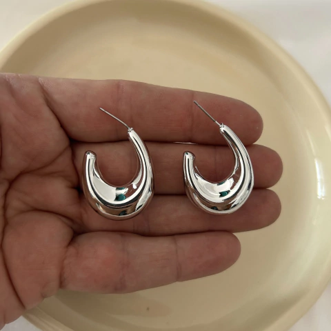 Aros India plateados