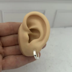 Argollas ranuradas de acero blanco - comprar online