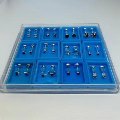 Aros abridores enchapados en plata (Strass)