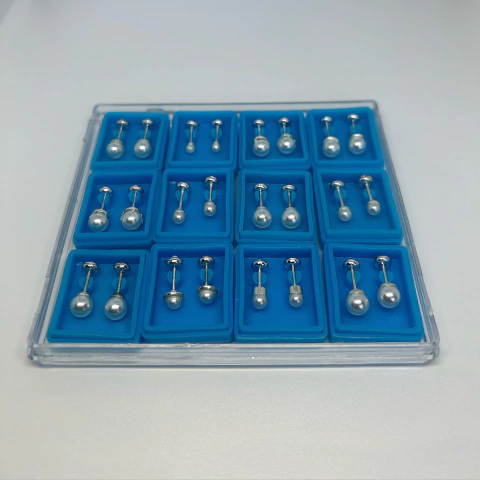 Aros abridores enchapados en plata (Perlas)