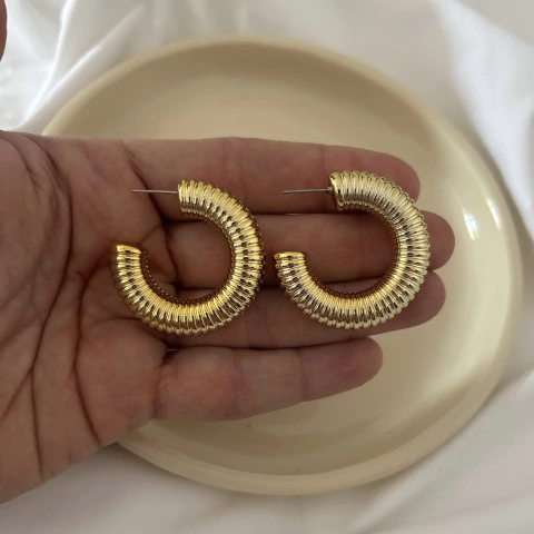 Aros Mile dorados - comprar online