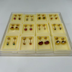 Aros abridores acero dorado (Strass)