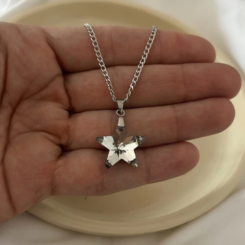 Cadenita de acero dije estrella - comprar online