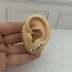 Aros estrellas de acero blanco - comprar online