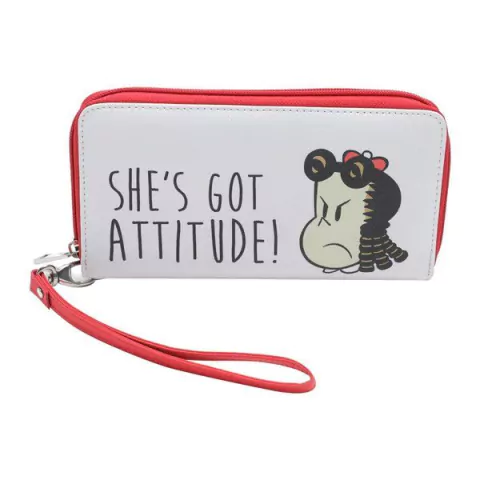 Carteira Pu Uvl Lulu Got Attitude Fd Branco/Vrmelho 19X2,5X10,5Cm