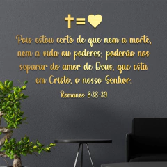 Frase Decorativa em Acrílico - Romanos 8:38-39 - comprar online