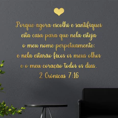 Frase Decorativa em Acrílico - 2 Crônicas 7:16 - comprar online