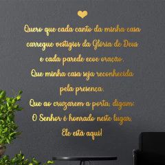 Frase Decorativa em Acrílico - Quero que cada canto da minha casa - comprar online