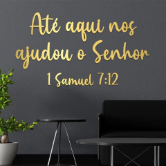 Frase Decorativa em Acrílico - 1 Samuel 7:12