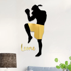 Quadro em MDF Personalizado - Homem Lutador de Muay Thai - comprar online