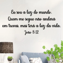Frase Decorativa em MDF - João 8:12