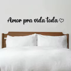 Frase Decorativa em MDF - Amor pra Vida Toda