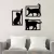 Kit com 3 Quadros Decorativos em MDF - Trio de Gatos na internet