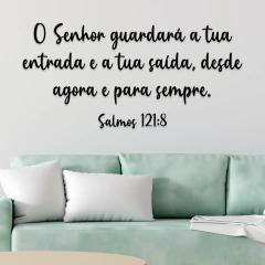 Frase Decorativa em MDF - Salmos 121:8