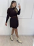 Vestido Estilo Mini Vest Marrom em Modal