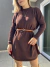 Vestido Estilo Mini Vest Marrom em Modal - Bruna Ulbrich Store