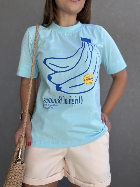 T-shirt Em Algodão com Estampas - comprar online