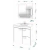 GABINETE DE BANHEIRO E ESPELHEIRA TULIPA 59 CM AMENDOA E OFF WHITE MGM GABINETES - Catel HLM