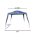 GAZEBO MONTÁVEL AZUL DE BASE 3 METROS X 3 METROS AZUL IMPORTWAY - comprar online