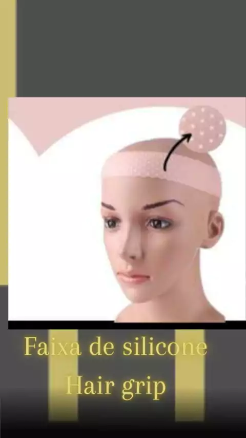 Faixa Fixadora Hair Grip De Silicone Para Peruca Cor Bege