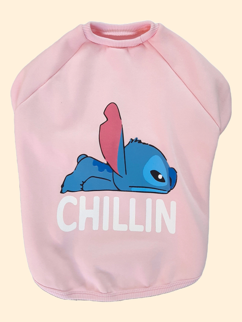 BUZO STITCH CHILLIN ROSA CLARO - comprar online