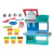 Conjunto Play-Doh Chef de Cozinha com playset de cozinha azul e verde, cinco potes de massinha de várias cores, acessórios de cozinha e moldes de carimbos para modelar alimentos