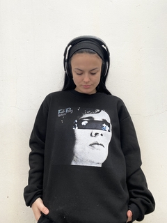 Buzo negro cuello bajo Giros - tienda online